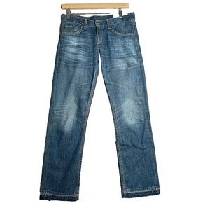 Rag & Bone Jeans 25 Womens Boyfriend Langley Released Raw Hem Denim